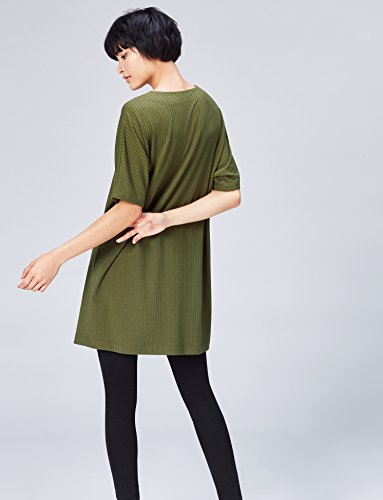 find. Blusa con Mangas con Lazada para Mujer , Verde (Khaki), 42 (Talla del Fabricante: Large)