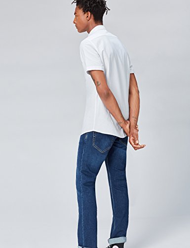 find. Camisa Clásica Manga Corta Hombre, Blanco (White), X-Large