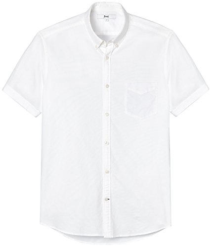find. Camisa Clásica Manga Corta Hombre, Blanco (White), X-Large