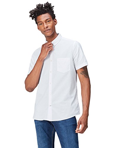 find. Camisa Clásica Manga Corta Hombre, Blanco (White), X-Large
