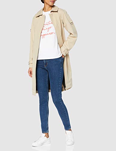 find. Camiseta con Mensaje con Cuello Redondo Mujer, Blanco (White), 40, Label: M