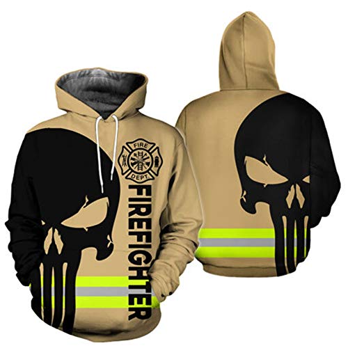 Firefighter 3D Full Impreso Chaqueta Hombres/Mujeres Harajuku Sudadera Unisex Casual Streetwear Sudadera PulloverXXS