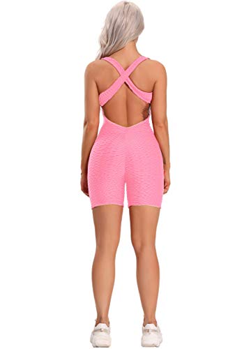 FITTOO Mono Mallas Pantalones Deportivos Leggings Mujer Yoga Alta Cintura Yoga Running Fitness Gran Elásticos #4 Rosa S