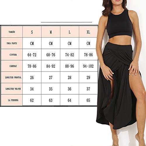 FITTOO Pantalones De Yoga Sueltos Cintura Alta Mujer Pantalones Largos Deportivos Suaves y Cómodos1080#4 Negro XL