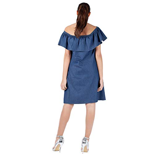 Flora - Vestido de Mezclilla de Maternidad de Verano Ligero, Sencillo y Cómodo para tu Verano - Made in Italy (Mezclilla, m)