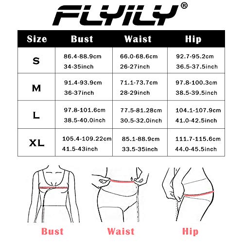 FLYILY Traje de Baño de Dos Piezas con Estampado de Hojas y Cuello en V Sexy para Mujer Control de Cintura Alta Tankini Set