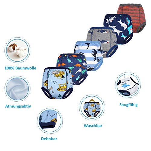 FLYISH DIRECT Pantalones de Entrenamiento para bebés Ropa Interior de Entrenamiento para niños Ropa Interior de Entrenamiento para IR al baño, 5T/120, 5 años