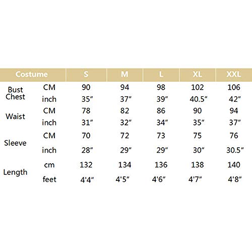 Fnho Disfraces Medievales Princesa Reina,Disfraz Medieval de Mujer Vestido,Vestido francés de Manga Larga, Traje Medieval-Black_XL