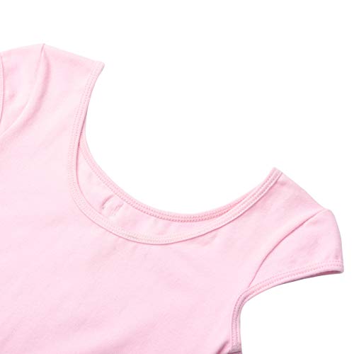 FONLAM Maillot de Ballet Danza para Niña Body Tutú Ballet Vestido Leotardo Maillot Clásico Gimnasia Niña (Rosa, 7-8 Años)