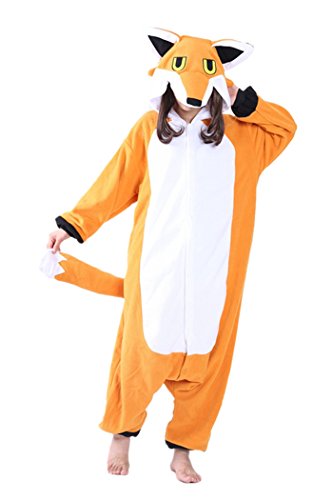 FORLADY Unisex Onesie Pijamas para adultos Traje de animal de felpa Traje de juego de rol Familia Pijamas Fox