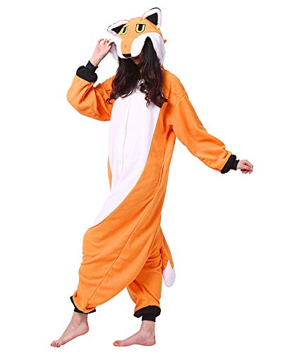 FORLADY Unisex Onesie Pijamas para adultos Traje de animal de felpa Traje de juego de rol Familia Pijamas Fox