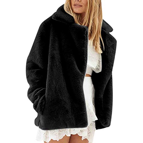 Fossen MuRope Rebajas Mujer Tallas Grandes de Piel Sintética Cuello Cuadrado, Abrigos para Mujer Invierno Elegantes, Felpa Suéter Parkas de Manga Larga Casual