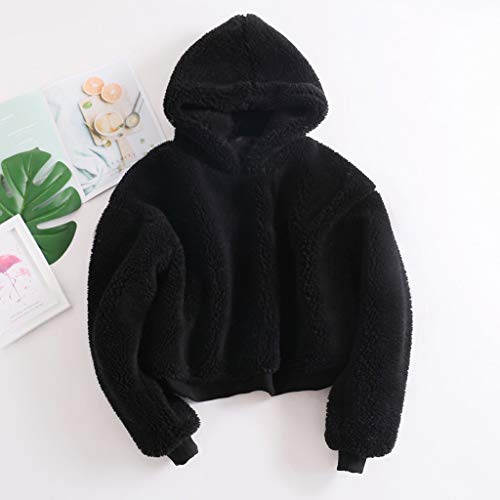 Fossen MuRope Sudaderas Adolescentes Chicas con Capucha, Abrigos Mujer Invierno de Felpa Hoodies Pullover Corta Chaquetas Rebecas de Mujeres