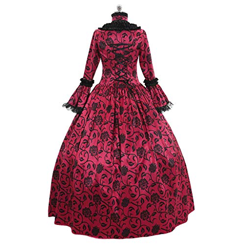 Fossenfeliz Disfraz Bruja Mujer Gótico - Disfraces Medievales Princesa Reina, Vestidos de Fiesta Mujer Tallas Grandes de Halloween