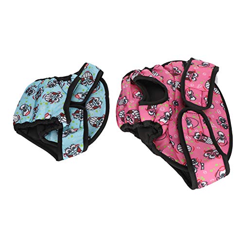 FOTABPYTI 【???????ó? ?? ?????? ?????】 Bragas para Perros, Pantalones fisiológicos cálidos y cómodos para Perros, Ropa Interior Agradable para la Piel(Pink+Blue, S)