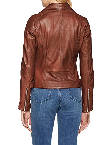 Freaky Nation Biker Princess Chaqueta, Marrón (Dark Cognac 8903), S para Mujer