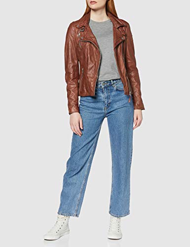 Freaky Nation Biker Princess Chaqueta, Marrón (Dark Cognac 8903), S para Mujer