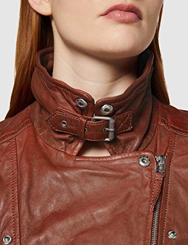 Freaky Nation Biker Princess Chaqueta, Marrón (Dark Cognac 8903), S para Mujer