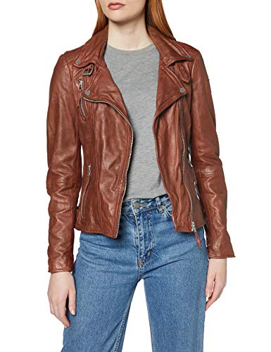 Freaky Nation Biker Princess Chaqueta, Marrón (Dark Cognac 8903), S para Mujer