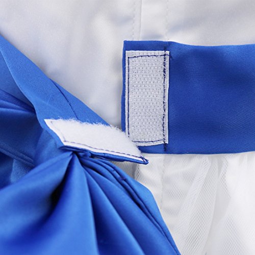 Freebily Vestido Elegante Boda Fiesta con Flores para Niña Vestido Blanco de Princesa para Chica Dama de Honor Azul Marino 10 años