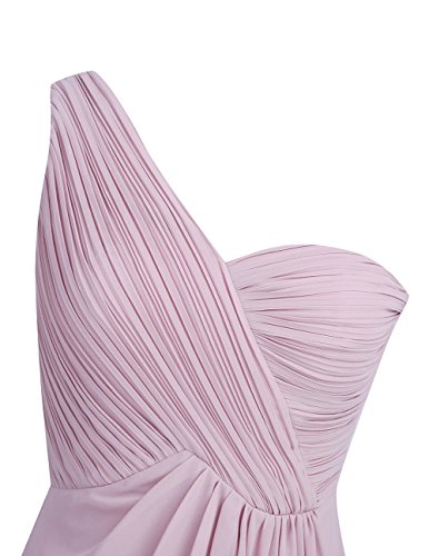 Freebily Vestido Largo de Gasa para Mujer Dama de Honor Vestido de Cóctel Fiesta Ceremonia Noche Rosa 44