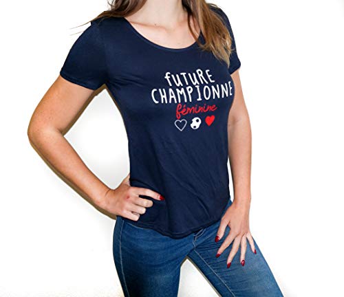 Frenchy - Camiseta de fútbol para mujer 2019 Future Champione, oficial, fabricada en Francia azul marino XL