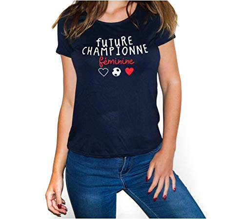 Frenchy - Camiseta de fútbol para mujer 2019 Future Champione, oficial, fabricada en Francia azul marino XL