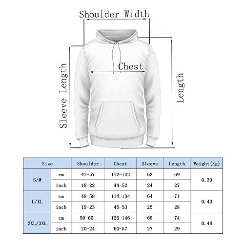Freshhoodies Unisexo Sudaderas con Capucha 3D Lobo Hombre Colorida Hoodie Camiseta Hoodies Tops con Bolsillos L
