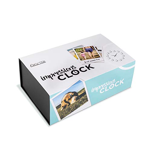 Froster Impressions Clock – Reloj de Pared con Marcos de Foto, Marcos de Fotos Múltiples, Regalo de Boda