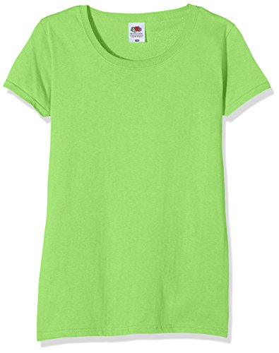 Fruit of the Loom Ss129m, Camiseta Para Mujer, Verde (Lime), M (Talla fabricante 12)