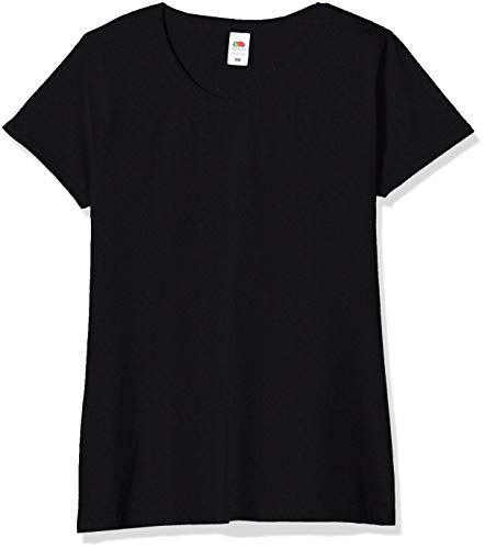 Fruit of the Loom Valueweight T-Shirt 5 Pack Camiseta, Negro (Black 36), M (Pack de 5) para Mujer
