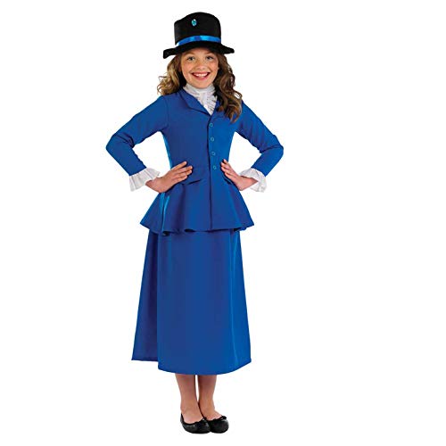 Fun Shack Disfraz de niñera mágica Victoriana para niña. Conjunto con Vestido histórico Victoriano para Chica, Talla XL