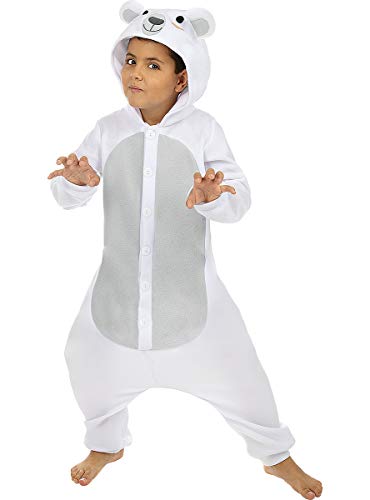 Funidelia | Disfraz de Oso Polar Onesie para niño y niña Talla 7-9 años ▶ Animales, Oso - Multicolor