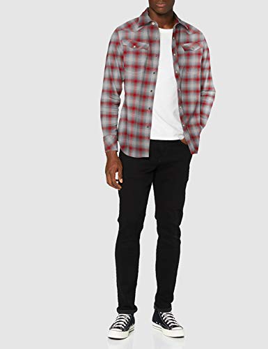 G-STAR RAW 3301 Slim Camisa, Jack Rojo seco Cheque C417-B773, X-Large para Hombre