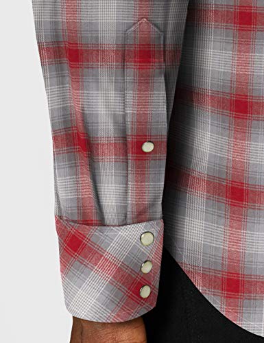 G-STAR RAW 3301 Slim Camisa, Jack Rojo seco Cheque C417-B773, X-Large para Hombre