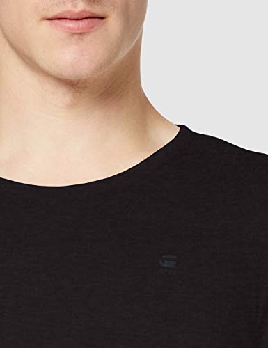 G-STAR RAW Base R T L/S 1-Pack Camisa Manga Larga, Negro (Black 990), Large para Hombre
