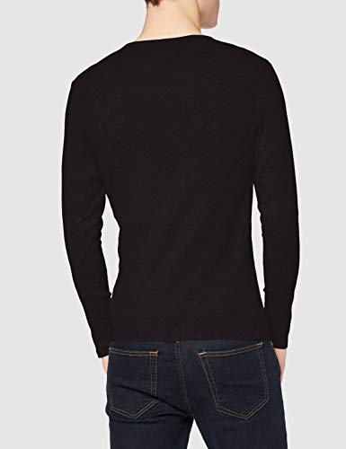 G-STAR RAW Base R T L/S 1-Pack Camisa Manga Larga, Negro (Black 990), Large para Hombre