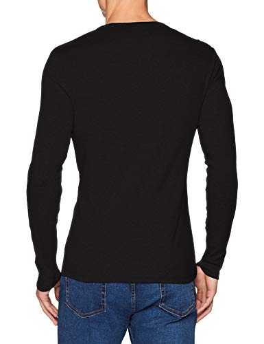 G-STAR RAW Base R T L/S 1-Pack Camisa Manga Larga, Negro (Black 990), Medium para Hombre
