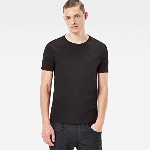 G-STAR RAW Base R T S/s 2-Pack Camiseta, Negro (Black 990), M para Hombre