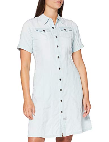 G-STAR RAW Denim Straight Vestido, Sun Faded Arctic B431/B470, Medium para Mujer