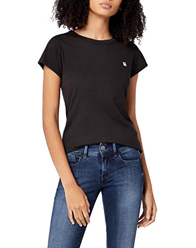 G-STAR RAW Eyben Slim R T Wmn S/s Camiseta, Negro (Black 990), L para Mujer