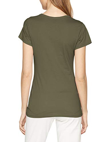 G-STAR RAW Eyben Slim V-Neck T-Shirt Camiseta, Verde (dk Shamrock 7159), Medium para Mujer