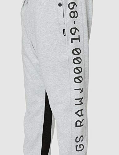 G-STAR RAW Moto Mixed Mesh Pantalón Deporte, Grey Htr C541-906, L para Hombre