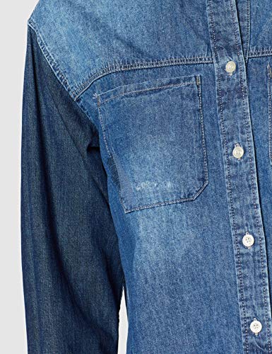 G-STAR RAW Parota Boyfriend Blusa, Azul (Faded Indigo Destroyed B810-A949), X-Small para Mujer