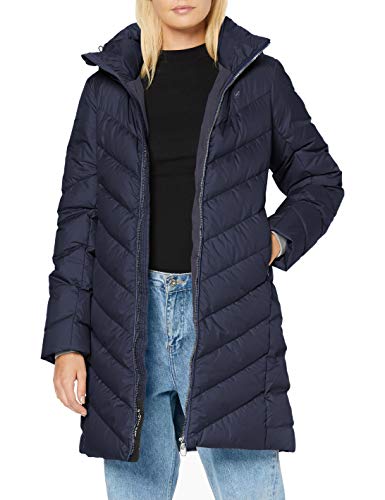 G-STAR RAW Whistler Slim Down Hooded Long Abrigo, Azul (Sartho Blue 6067), 38 (Talla del fabricante: Small) para Mujer