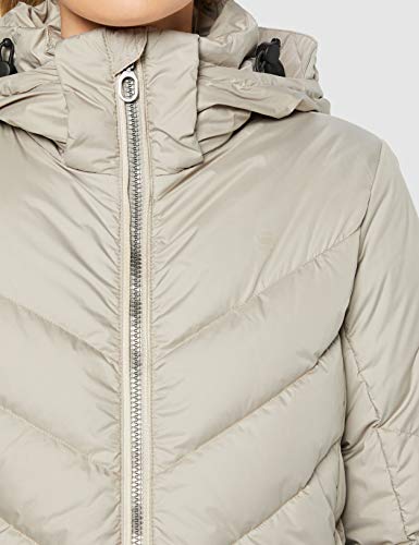 G-STAR RAW Whistler Slim Down Hooded Long Abrigo, Gris (Mercury 1359), 34 (Talla del fabricante: XX-Small) para Mujer