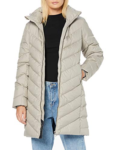 G-STAR RAW Whistler Slim Down Hooded Long Abrigo, Gris (Mercury 1359), 34 (Talla del fabricante: XX-Small) para Mujer