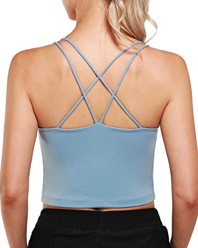 G4Free Sujetador Deportivo para Mujer Ropa de Ciclismo para Mujer con Cruzados Espalda Camiseta sin Manga Yoga Top para Entrenamiento Gimnasio