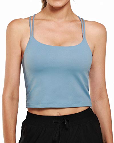 G4Free Sujetador Deportivo para Mujer Ropa de Ciclismo para Mujer con Cruzados Espalda Camiseta sin Manga Yoga Top para Entrenamiento Gimnasio