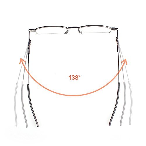 Gafas de Lectura 2-Pack READ OPTICS. Hombre/Mujer. Sistema Estuche muy Delgado Patentado. Funda Compacta-s de Bolsillo. Lentes Graduadas para Leer +1.5 Dioptrías